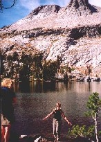 19 Carolyn Dent by Mt Hoffmann Lake.jpg (84981 bytes)